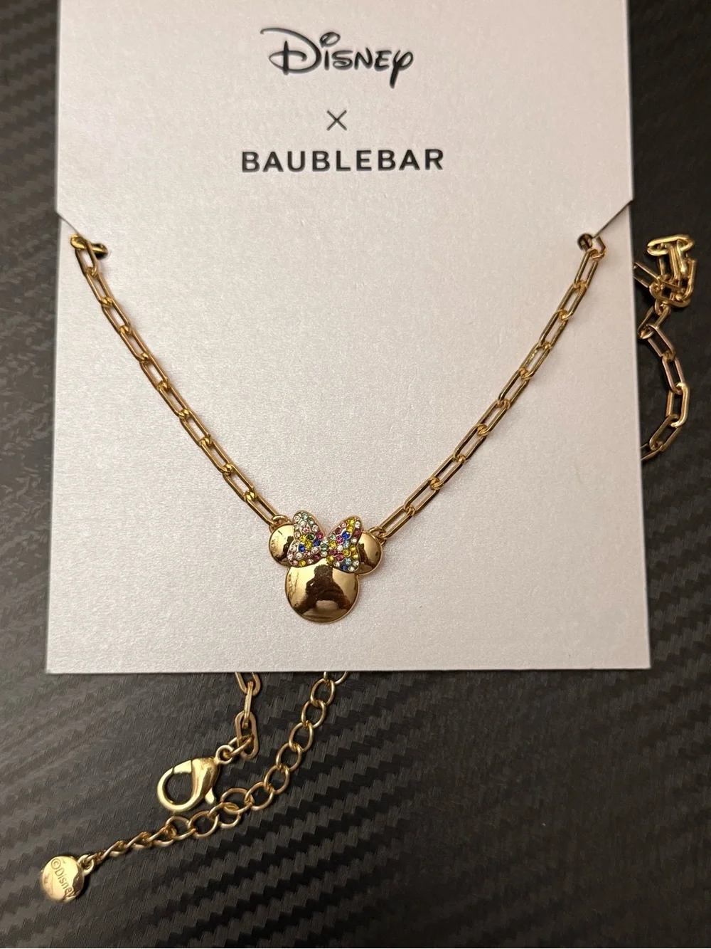 Disney x BaubleBar Minnie Mouse Gold-Tone Pendant Necklace